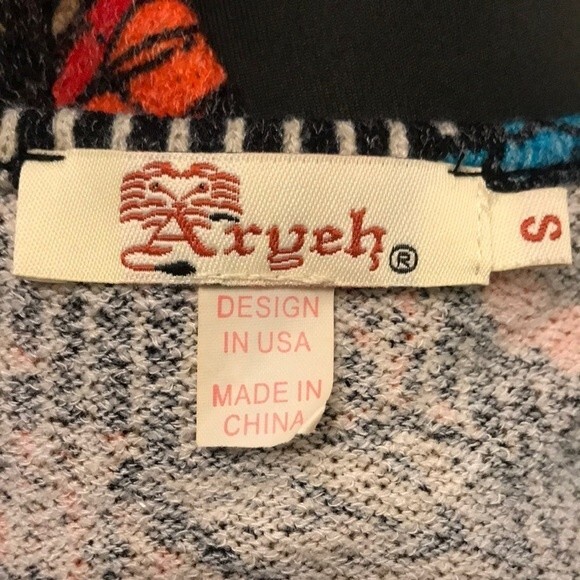 Aryeh Floral Bell Sleeve Sweater sz Small - Picture 5 of 14